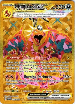 Charizard ex 228/197 Hyper Rare Obsidian Flames Pokemon Near Mint - Image 2