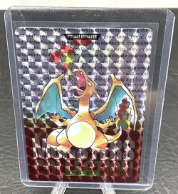 NM Charizard *Red Prism* 2nd Print No.006 Carddass Japanese Pokemon Card (24053) - Image 1