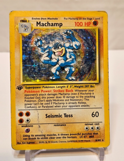 Machamp 8/102 Holo Rare 1st Edition Base Set Pokemon 1749 - Image 1