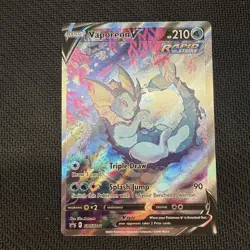 Pokemon Vaporeon v SWSH181 Alternate Art Full Art Holo Black Star Promo ！ - Image 1