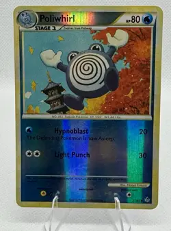 Poliwhirl 37/95 Uncommon HGSS Unleashed Pokemon Reverse Holo NM - Image 1