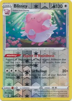 Reverse Holo Blissey 203/264 Fusion Strike Rare Pokemon TCG - Image 1