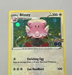 Blissey 052/078 (NM) •HD SWIRL• Cosmo Holo Sword & Shield: Pokemon Go Promo 2022 - Image 5