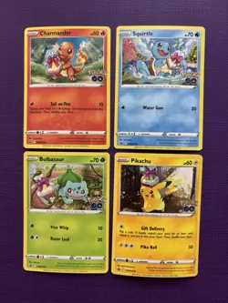 Pokemon Go TCG Promo Lot, Squirtle, Charmander, Bulbasaur, Pikachu Holo Eng NM - Image 1