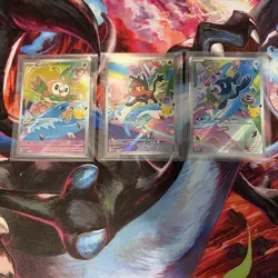 Pokemon TCG First Partner Illustration Collection Series 1 Gen 7 Alola Starters - Image 1