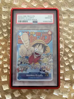 2024 One Piece 2023 CS Event Pack #033 Monkey D. Luffy PSA 10 GEM MINT - Image 1