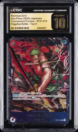 2025 ONE PIECE JAPANESE #ST21-015 RORONOA ZORO CGC 10 PRISTINE - Image 1