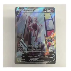 Pokemon TCG Mewtwo V Ultra Rare Holo Full Art Pokemon GO 030/078 220 HP 2022 - Image 1