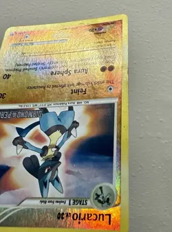 Lucario DMG 6/130 Reverse Holo Stamp Diamond & Pearl Burger King Promo Pokemon - Image 3