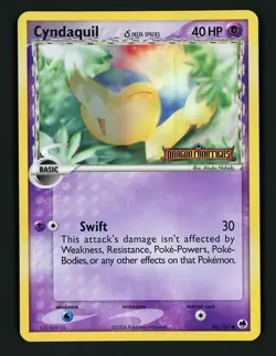 Cyndaquil LP 45/101 - Reverse Holo Stamped EX Dragon Frontiers 🏝 Pokemon 2006 - Image 1