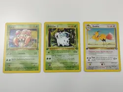 1st Edition Lot Dodrio 34/64 Nidoran 57/64 Paras 59/64 Pokemon Jungle - Image 1