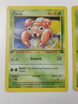 1st Edition Lot Dodrio 34/64 Nidoran 57/64 Paras 59/64 Pokemon Jungle - Image 2