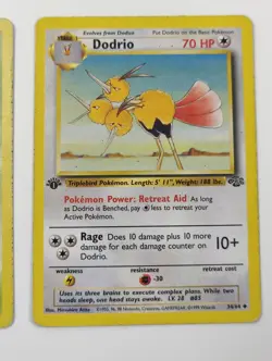 1st Edition Lot Dodrio 34/64 Nidoran 57/64 Paras 59/64 Pokemon Jungle - Image 4