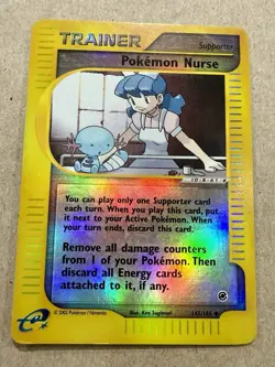 Pokemon Nurse HP 145/165 - Reverse Holo Expedition Base Set 🏝 Pokemon 2002 - Image 3
