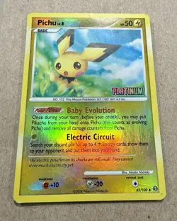 Pichu MP 45/100 - Reverse Holo Burger King Promo Stormfront 🏝 Pokemon 2008 - Image 3