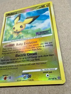 Pichu MP 45/100 - Reverse Holo Burger King Promo Stormfront 🏝 Pokemon 2008 - Image 4