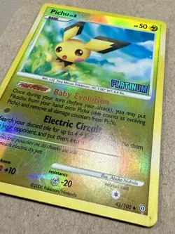 Pichu MP 45/100 - Reverse Holo Burger King Promo Stormfront 🏝 Pokemon 2008 - Image 5