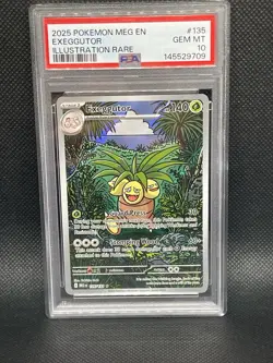 2025 Pokemon Exeggutor Illustration Rare Holo Me01 Mega Evolution PSA 10 135/132 - Image 1