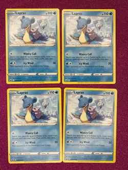 4X Pokemon TCG Lapras Chilling Reign 029/198 Regular Common Card NM/M 2021 - Image 1