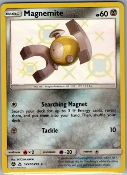 Magnemite SV27/SV94 Hidden Fates: Shiny Vault - Pokemon Card - NM - Image 1