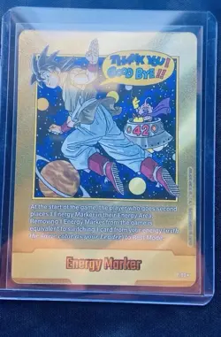Dragon Ball Super Card Game Bandai Foil Energy Marker Son Goku E-90 Single Card - Image 1