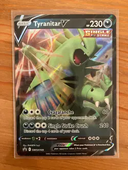 Pokemon TCG Sword & Shield Promo Cards Tyranitar V SWSH109 NM - Image 1