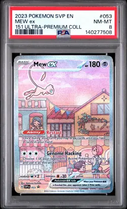 2023 POKEMON SVP EN-SV 151 UPC BLACK STAR PROMO #053 MEW ex PSA 8 - Image 1