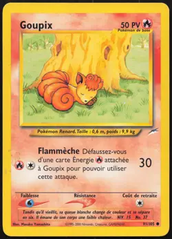 Carte Pokemon Goupix 91/105 Neo Destiny Francais - Image 1
