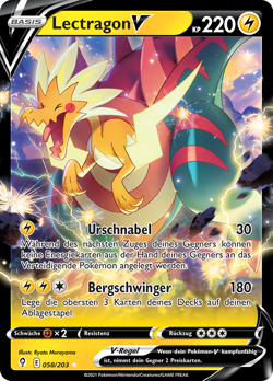 Pokemon Lectragon V Drachenwandel 058/203 - Image 1