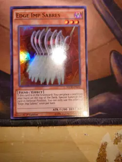 Edge Imp Sabres NECH-EN014 Super Rare 1st Edition YuGiOh - Image 1