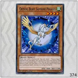 Crystal Beast Sapphire Pegasus - LED2-EN042 - Common 1st Edition Yugioh - Image 1