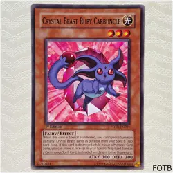 Crystal Beast Ruby Carbuncle - FOTB-EN001 - Common 1st Edition Yugioh - Image 1