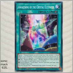 Awakening of the Crystal Ultimates - SDCB-EN016 - Common 1st Edition Yugioh - Image 1