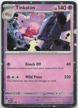 Tinkaton HD Cosmos Holo SVP 140 SVP140 Scarlet & Violet Promo Pokemon Card NM - Image 1