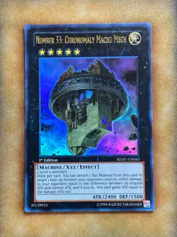 Yugioh Number 33: Chronomaly Machu Mech REDU-EN043 Ultra Rare 1st Ed NM - Image 1