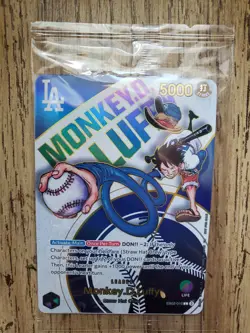 One Piece x Dodgers Collaborative Promo Card Monkey D. Luffy (Sealed) - Image 1