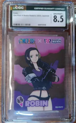 2025 One Piece X Baskin Robbins Robin Japanese Promo CGC 8.5 NM/MINT+ Rare - Image 1