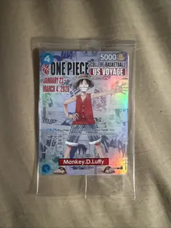 One Piece Monkey.D.Luffy US Voyage Rutgers College Basketball Promo Card-Sealed - Image 2