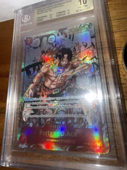 BGS 10 PRISTINE Portgas D Ace Manga OP02-013 English One Piece - Image 2