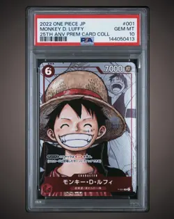Monkey D. Luffy #001 P-001 One Piece Premium Card Coll. 25th Edition - PSA 10 - Image 1