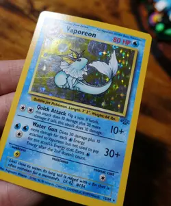 Vaporeon 12/64 Holo Jungle Set Rare Pokemon Card LP/MP^ - Image 3