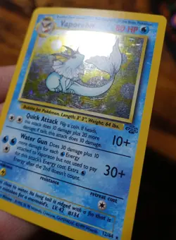 Vaporeon 12/64 Holo Jungle Set Rare Pokemon Card LP/MP^ - Image 4
