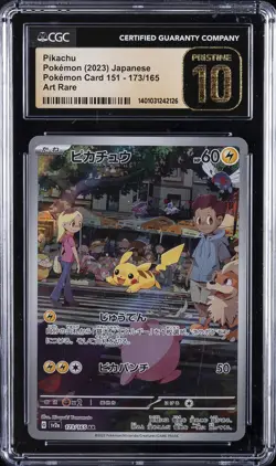 2023 POKEMON JPN POKEMON CARD 151, ART RARE #173/165 PIKACHU CGC 10 PERFECT - Image 1