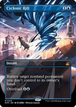 MTG English Cyclonic Rift (Anime Borderless) NM Foil Ravnica Remastered - Image 1
