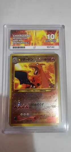 Pokemon Neo Premium File Promo 2000 Holo Card Charizard 006 JPN Ace 10 - Image 1