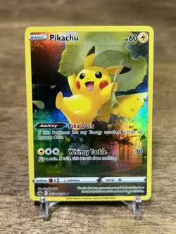 Pokemon TCG Pikachu GG30/GG70 Crown Zenith Galarian Gallery Full Art Holo Card - Image 1
