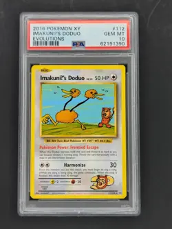 2016 POKEMON XY EVOLUTIONS #112 IMAKUNIU'S DODUO PSA 10 - Image 1