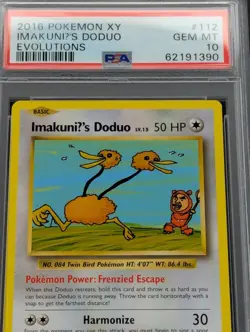 2016 POKEMON XY EVOLUTIONS #112 IMAKUNIU'S DODUO PSA 10 - Image 2