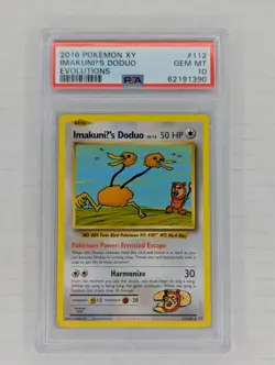 2016 POKEMON XY EVOLUTIONS #112 IMAKUNIU'S DODUO PSA 10 - Image 4