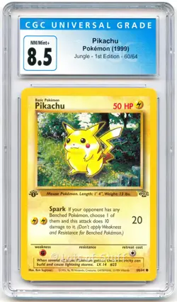 CGC 8.5 NM/MINT+ Pikachu Jungle 1st Edition 1999 Pokemon 60/64 -23 - Image 1